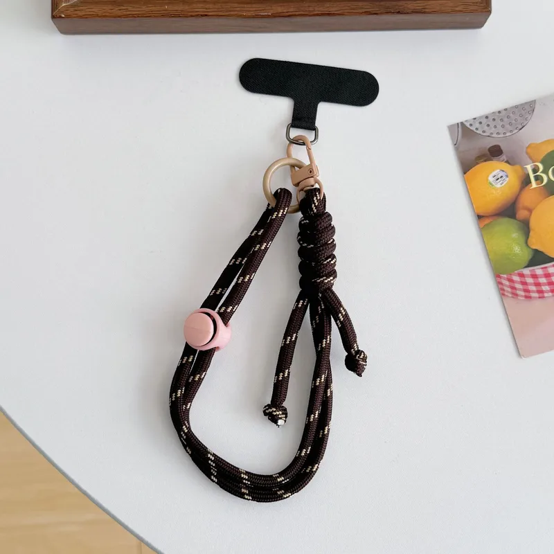 Dark Brown Braided Phone Wrist Lanyard