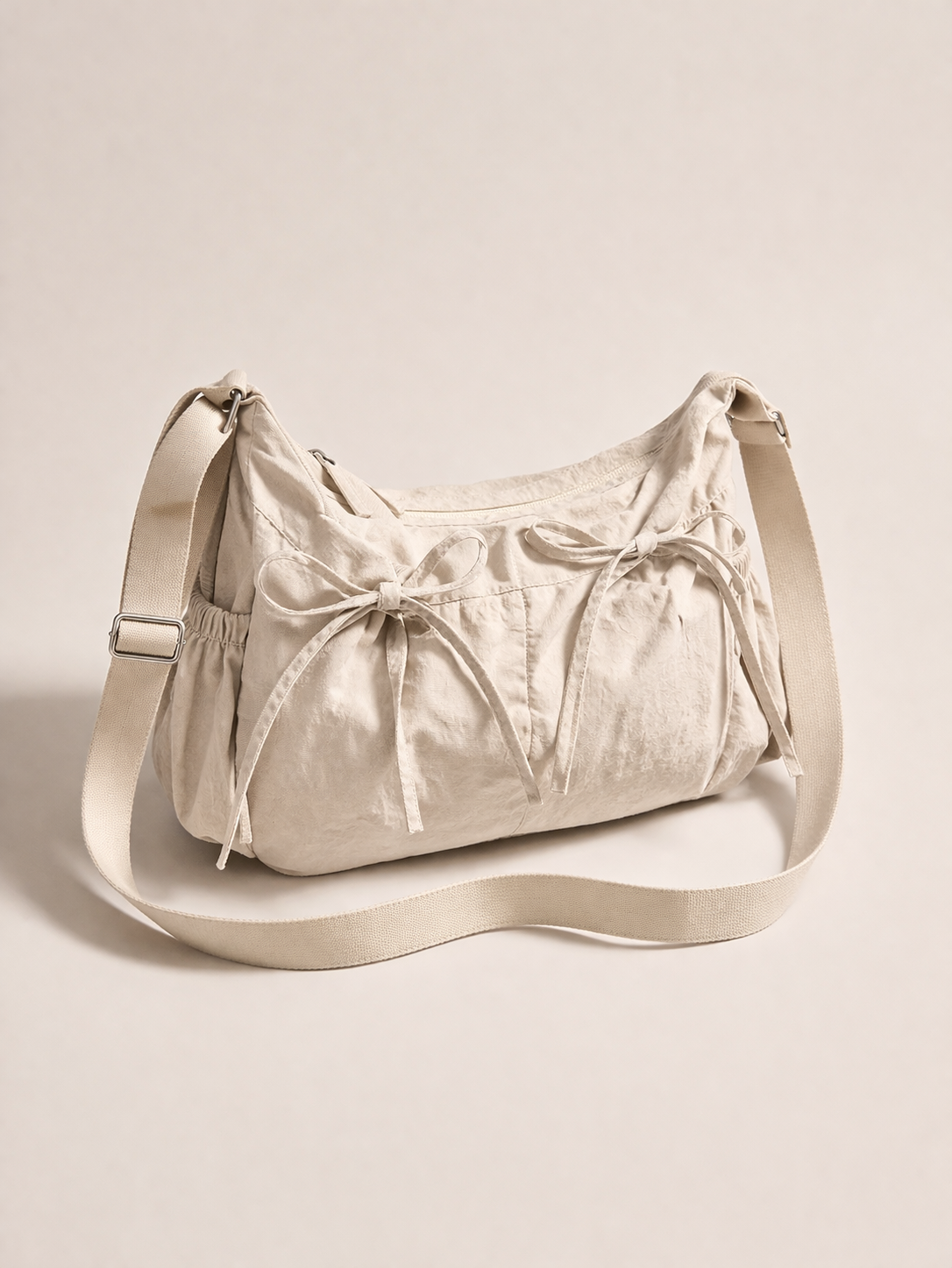 Soft Bow Lightweight Everyday Crossbody Shoulder Bag