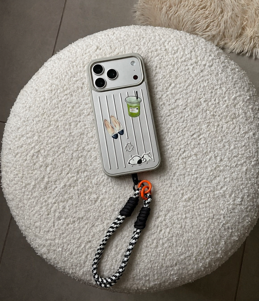 Anti-drop White Checkered Phone Lanyard