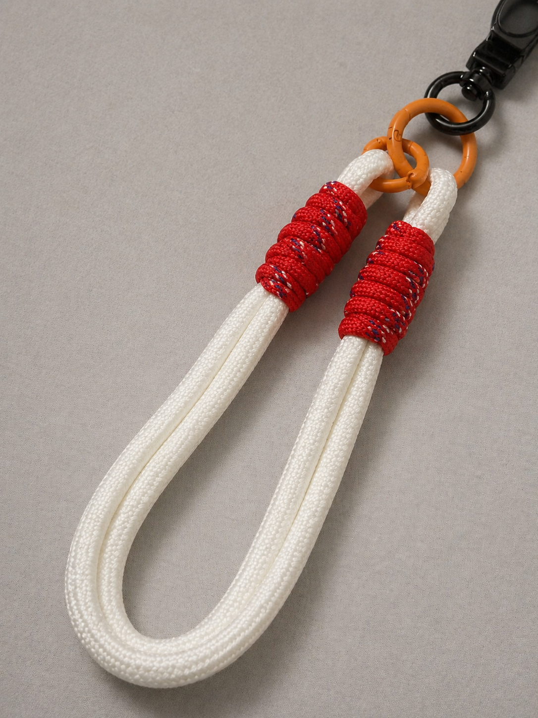 Bold White Braided Wrist Lanyard