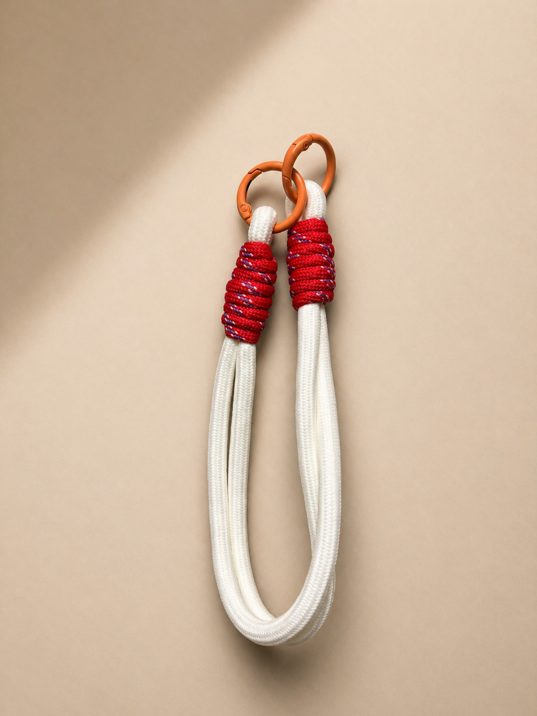 Bold White Braided Wrist Lanyard