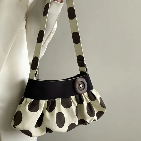 Polka dot cloud shoulder bag