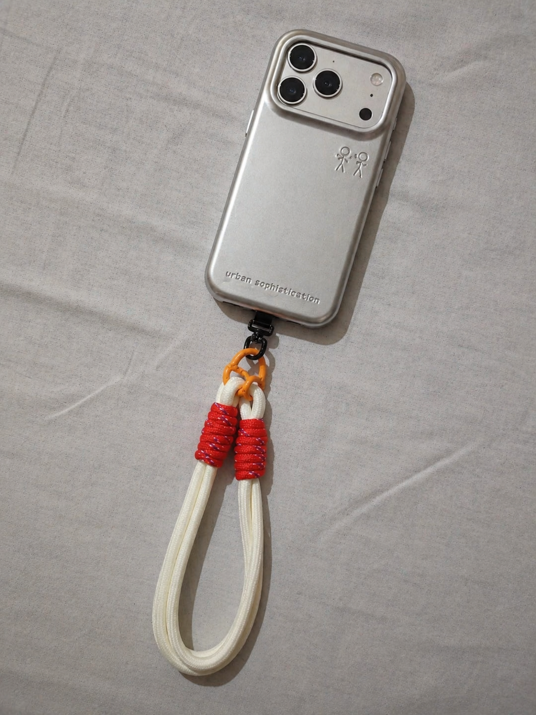 Bold White Braided Wrist Lanyard
